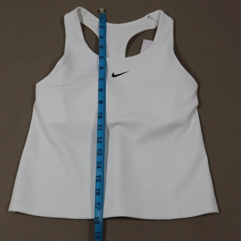 Nike Dri-FIT Swoosh Sports Bra Tank Top - White - Size‎ L